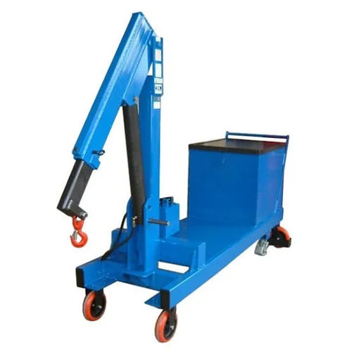 Blue Rotated Hydraulic Floor Crane