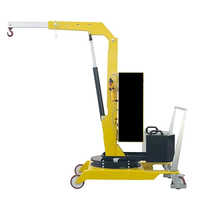Electric Battery Floor Crane - Steel, New, Yellow | Mobile Industrial Crane With Enhanced Mobility