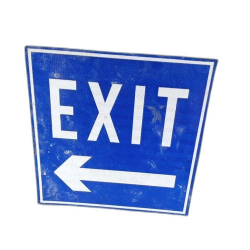 Exit Mild Steel Sign Board - Application: Industrial