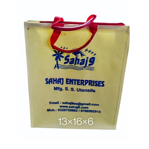 Non Woven Pvc Bag Bag Size: 13X16X6 Inch