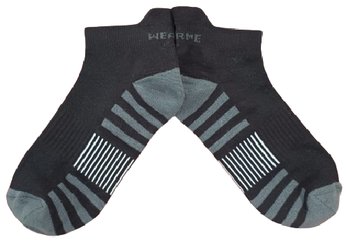 BLACK LOW ANKLE SPORTS SOCKS