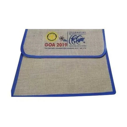 Printed Jute File Folder Bag