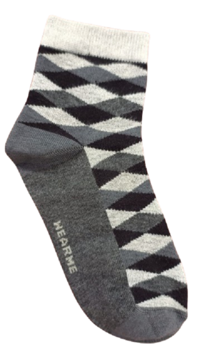 GREY DESIGN ANKLE SOCKS