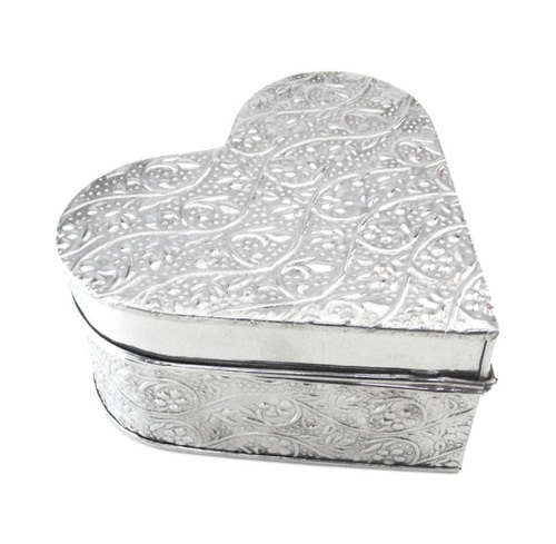 22 cm Galvanised Heart With Mosai
