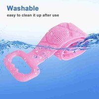 SILICONE BODY BACK SCRUBBER DOUBLE SIDE BATHING BRUSH