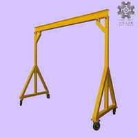 Portable Gantry Crane - Yellow | New Industrial Design, Optimized For Mobility And Versatility