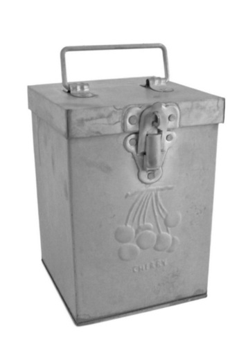Galvanised Square Trunk With Handle - Color: Grey