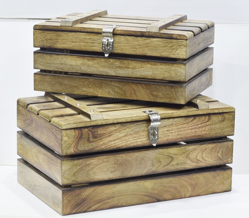 Wooden Trunk Set