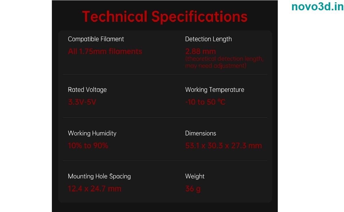 Bigtreetech Smart Filament Sensor SFS V2.0 Detection Stuck Blocking Filament Module