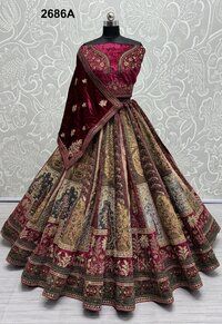 WEDDING  WEAR LEHENGA Heavy VELVET