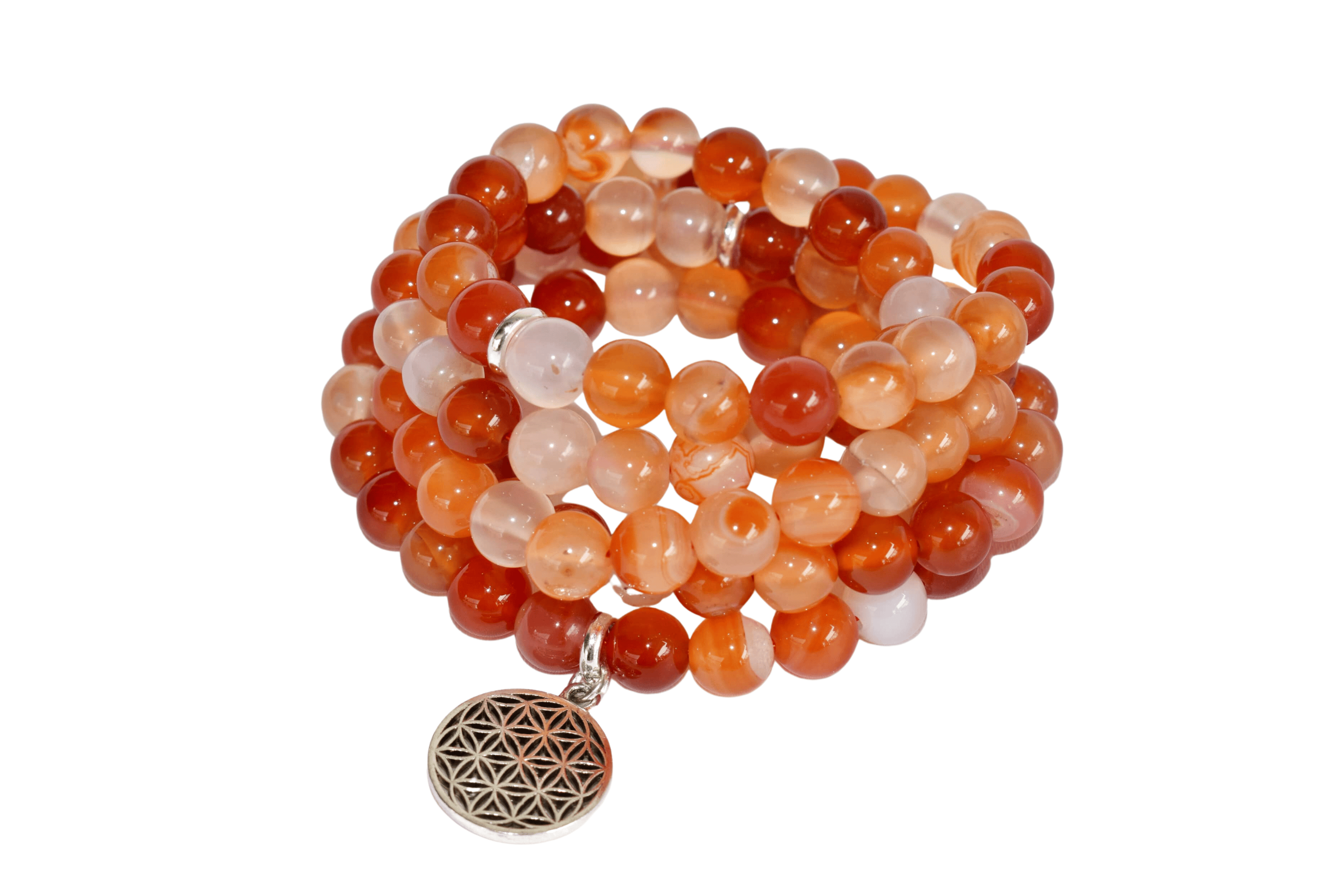 Carnelian 108 Prayer Beads Mala Bracelet 108 Prayer Beads Necklace