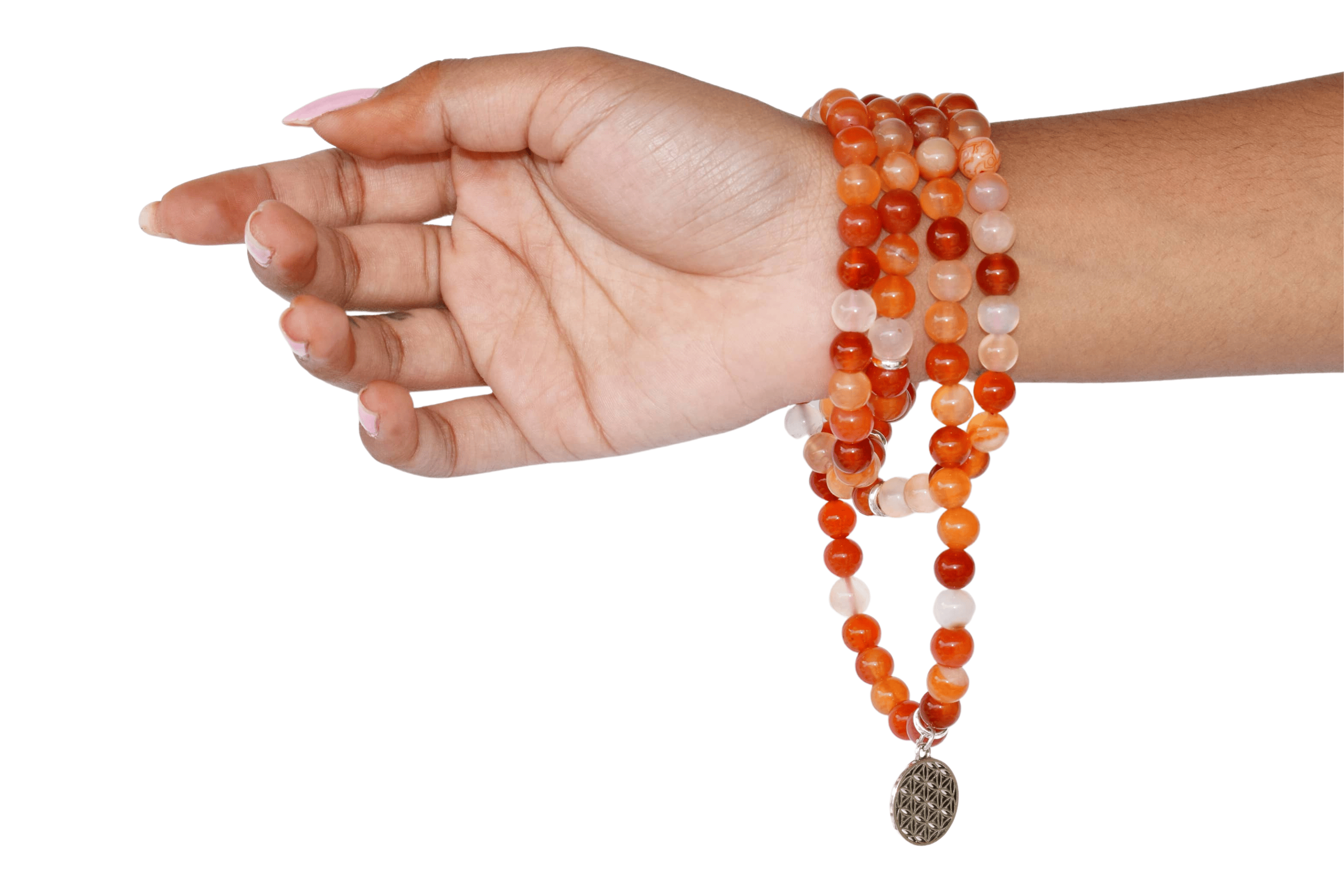 Carnelian 108 Prayer Beads Mala Bracelet 108 Prayer Beads Necklace