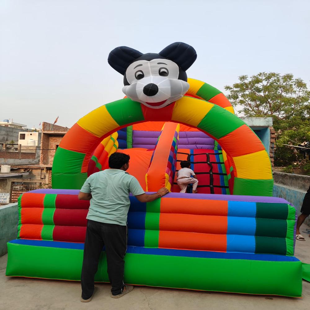 Mickey Mouse Two Face Bouncy - Durable Srf Material, 10x15 Feet Size, Multicolor Fun For Kids