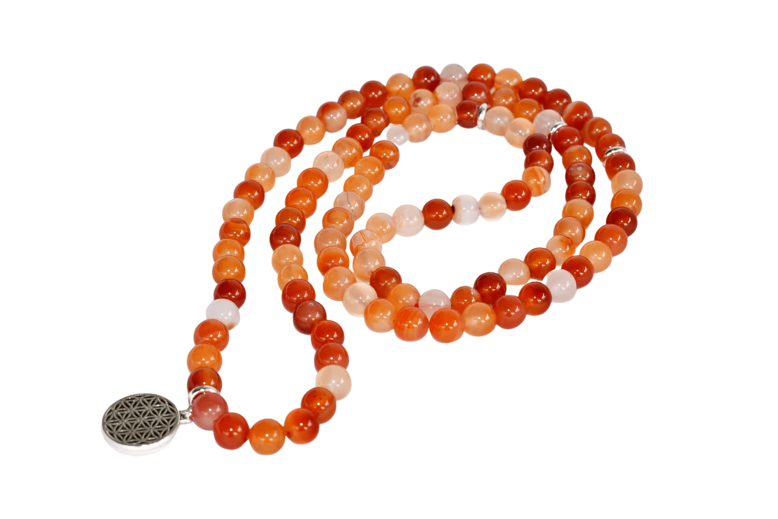 Carnelian 108 Prayer Beads Mala Bracelet 108 Prayer Beads Necklace