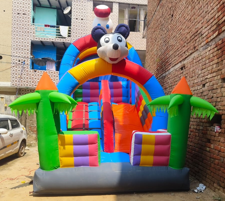 Inflatable Bouncy Castle - Kids Playhouse Two Face Bouncy Slides