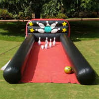 Inflatables Ball Pin Bowling Game - Srf Material, 7x15 Feet, Multicolor | Durable Fun For Children