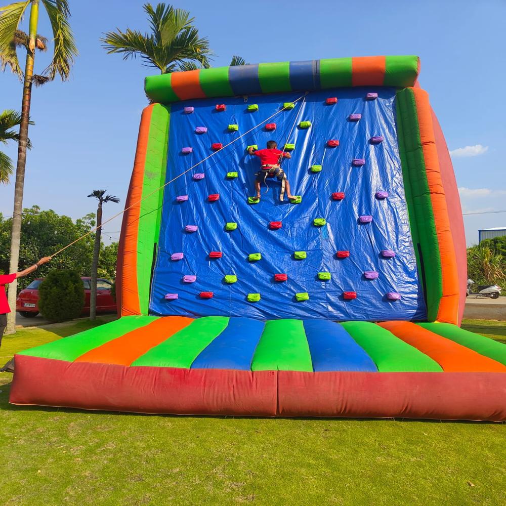 Inflatables Climbing Ball - 0.45mm Srf Material, 13x22 Feet Multicolor Design, Durable Fun For Kids
