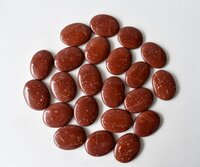 Red Jasper Worry Stone for Crystal Healing, Pocket Palm Stone