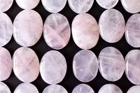 Rose Quartz  Worry Stone for Crystal Healing, Pocket Palm Stone