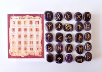 Amethyst Rune Set, Futhrak Runic Set, Runic Gemstones