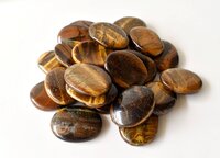 Tiger Eye Worry Stone for Crystal Healing, Pocket Palm Stone