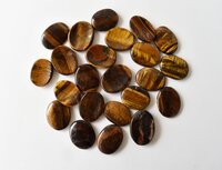 Tiger Eye Worry Stone for Crystal Healing, Pocket Palm Stone