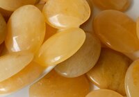 Yellow Aventurine Worry Stone for Crystal Healing, Pocket Palm Stone