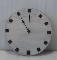 15 Inch Wooden White Wash Watch - Warranty: Na