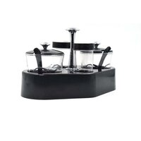 GANESH RENDY CONDIMENT SET FOR KITCHEN TRANSPARENT JAR