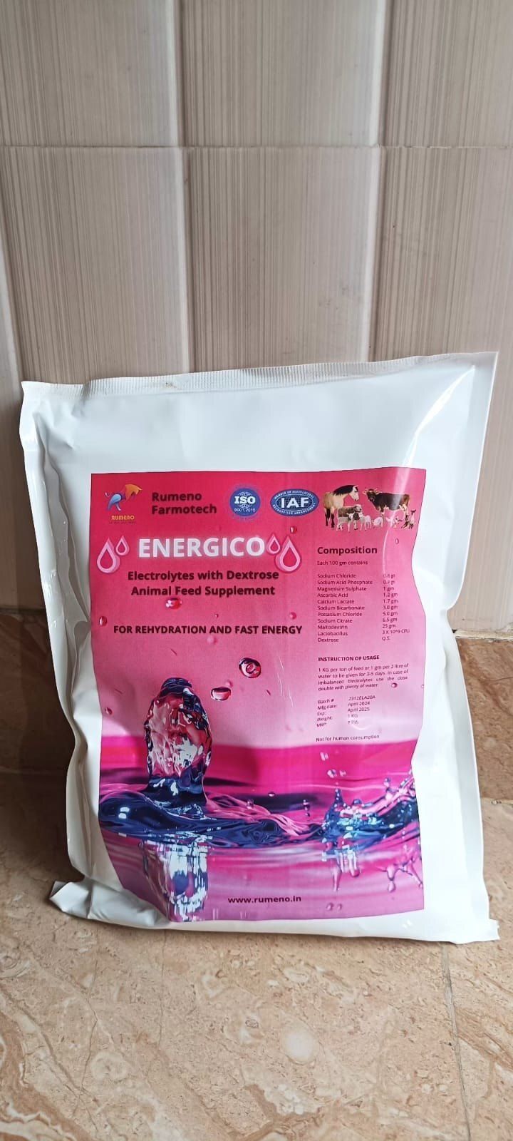 Energico Electrolytes for Goat,Cow & Polutry