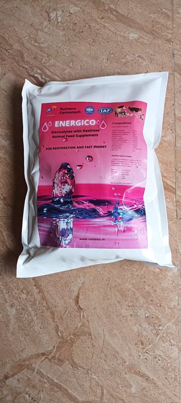 Energico Electrolytes for Goat,Cow & Polutry