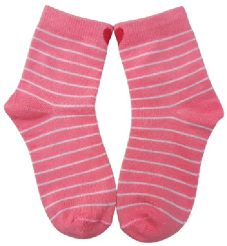 PINK STRIPE ANKLE SOCKS