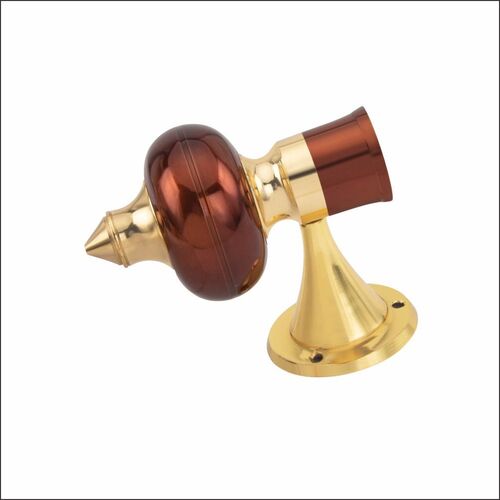 Curtain Bracket Brass Round Base-01