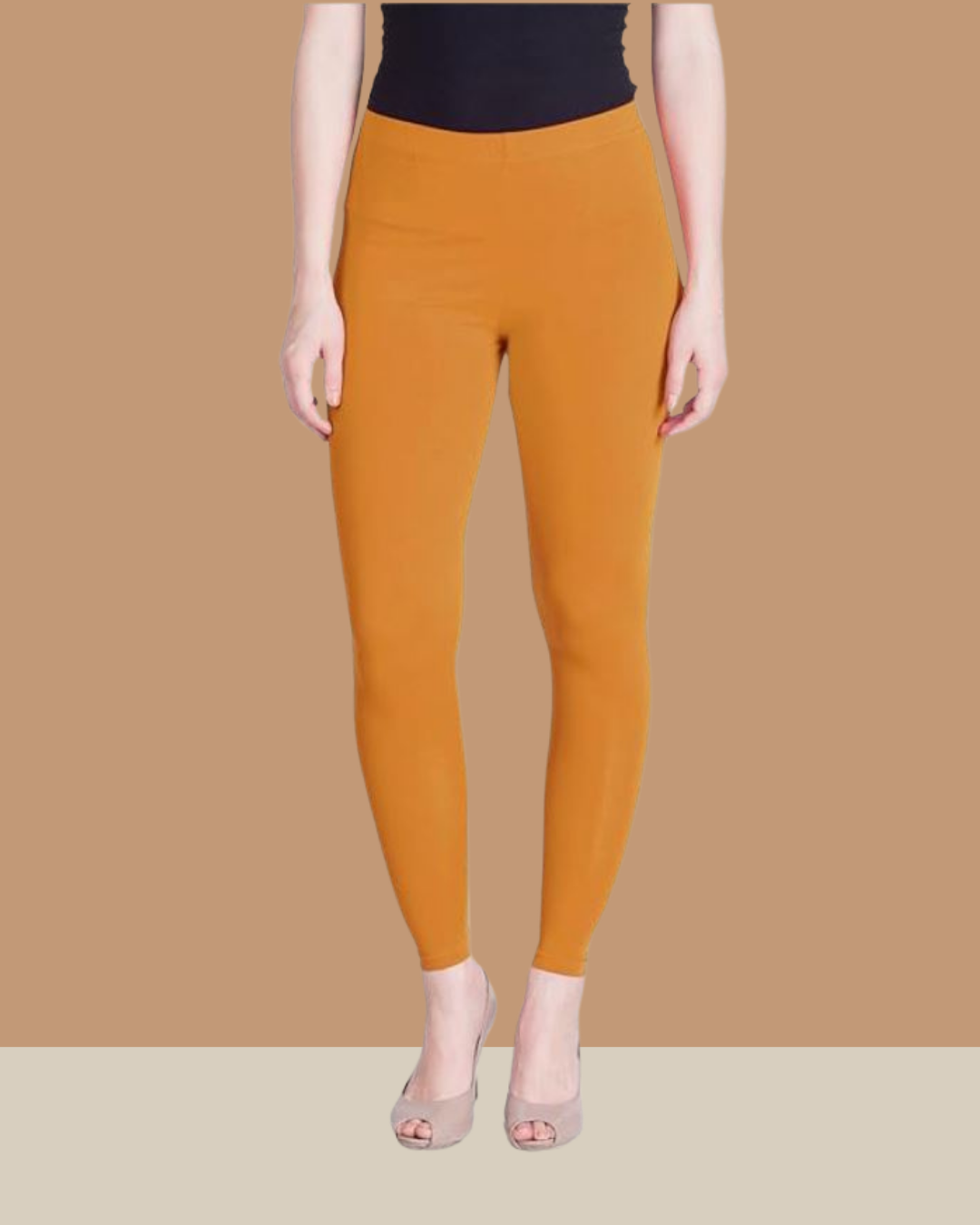 Musard yellow Ankle lycra Leggings