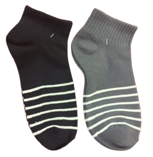 BLACK STRIPE ANKLE SOCKS