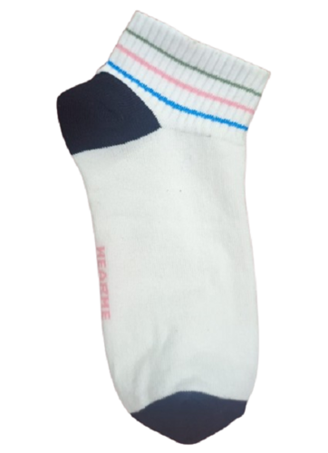 GREEN PINK BLUE STRIPE ANKLE SOCKS