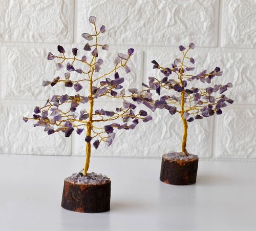 100 chips Amethyst Crystal Tree, Tree Of Life Bonsai, Crystal Healing