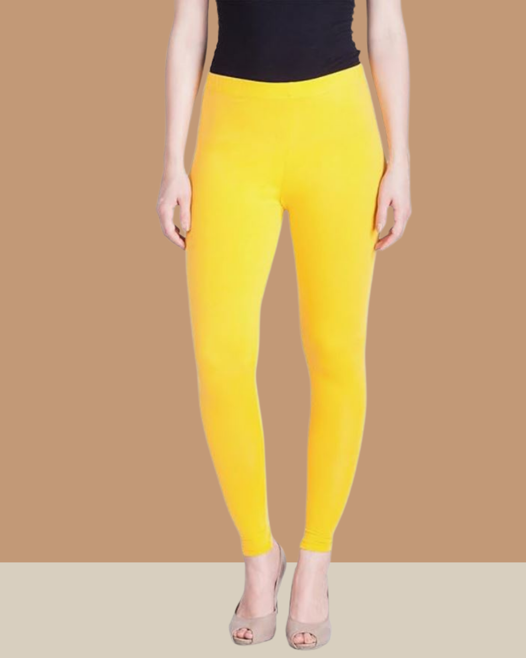 Lemon Yellow Ankle Leggings