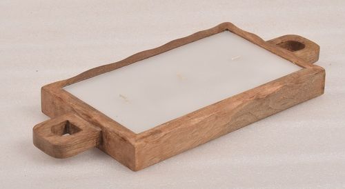 Wooden Tray With Wax