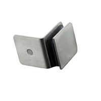 Wall-to-glass Fitting Connector - Stainless Steel Ss 304, 45x45 Mm Size, Silver Color, Ideal For Glass Installation