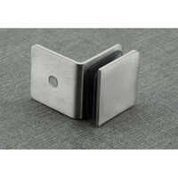 Wall To Glass Connector - Stainless Steel 304, 45 Mm X 45 Mm Size, Silver Color | Suitable For Glass Fitting Applications