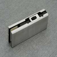 Bottom Glass Patch - Stainless Steel Ss 304, 160mm X 50mm X 30mm, Silver Finish | Suitable For Glass Door Applications