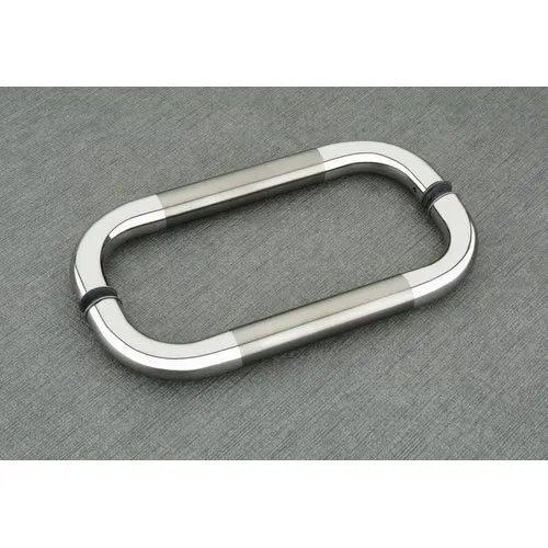 Glass Door Handle D Shape - Color: Silver