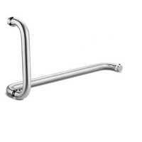 Shower Glass Door Handle - Stainless Steel, 22 Mm X 150 Mm X 450 Mm, Silver Chrome Finish | Home Usage, Pull Handle Design