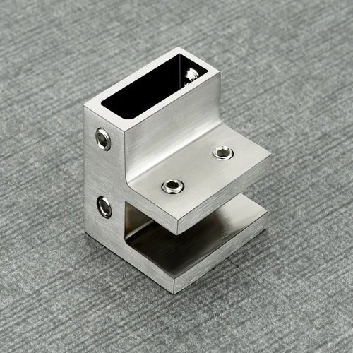 F Clamp Track To Track Glass Connector - Color: Silver