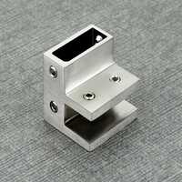 F Clamp Track To Track Glass Connector - Stainless Steel Ss304, 3 Inch Length, Silver Color, Satin And Glossy Finish | Glass Fitting Application