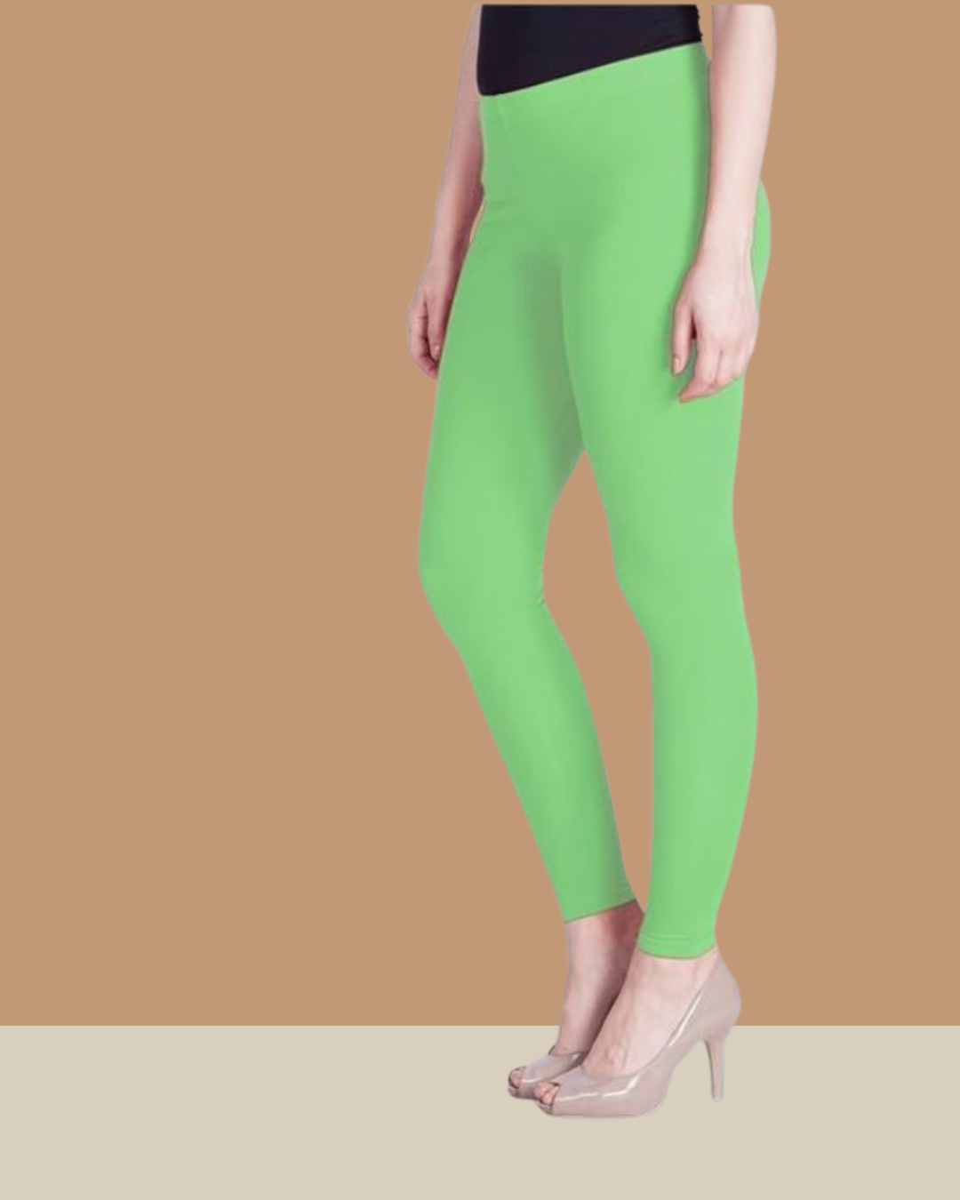 Pista Green Ankle Leggings