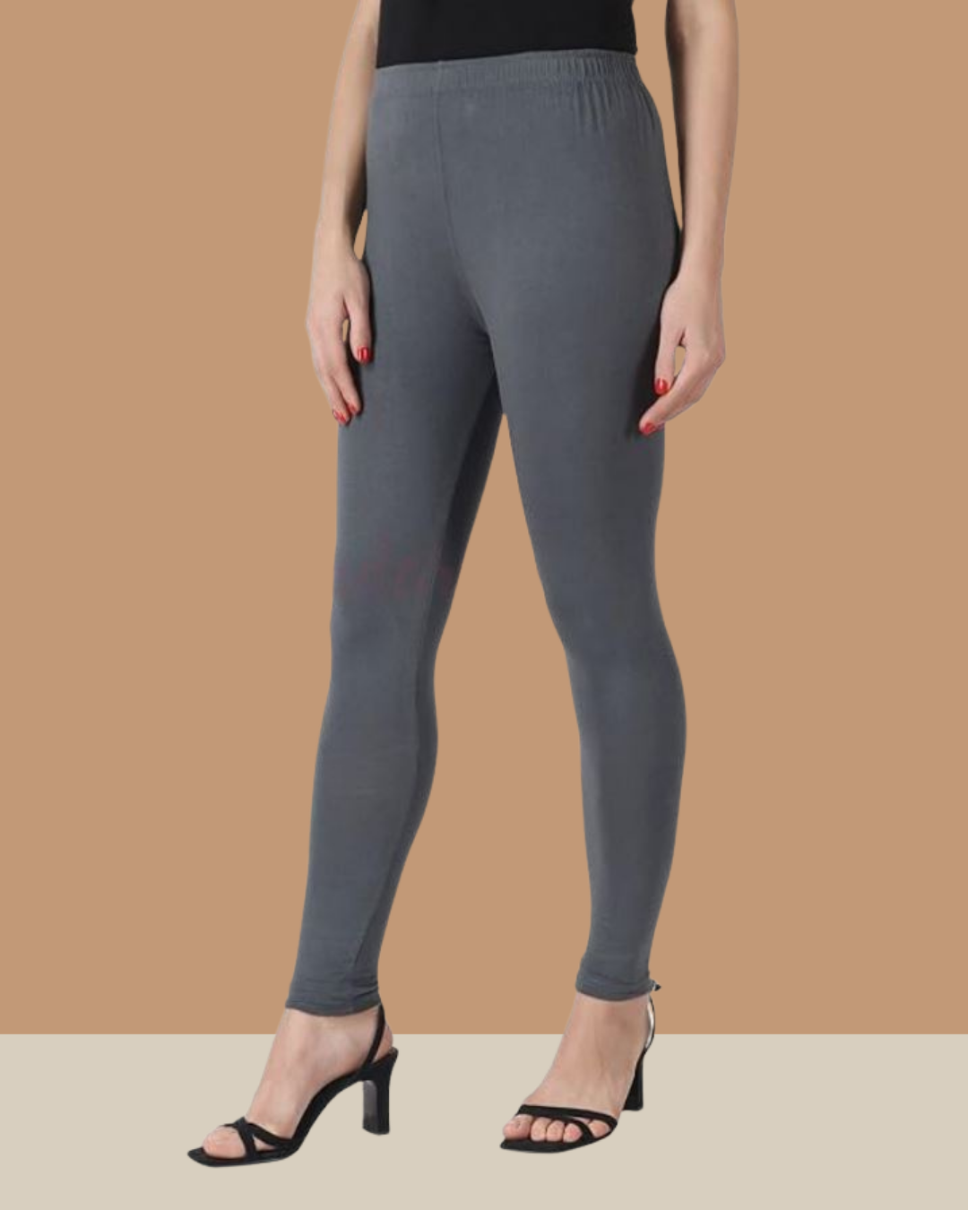 Stone Grey Ankle Leggings