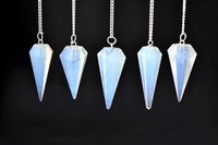 Opal  Faceted Cone Reiki Pendulum Crystal Healing Gemstone