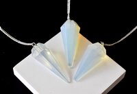 Opal  Faceted Cone Reiki Pendulum Crystal Healing Gemstone